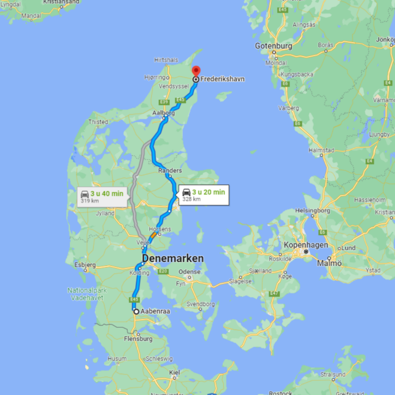 Met de camper naar Zweden - Google Maps